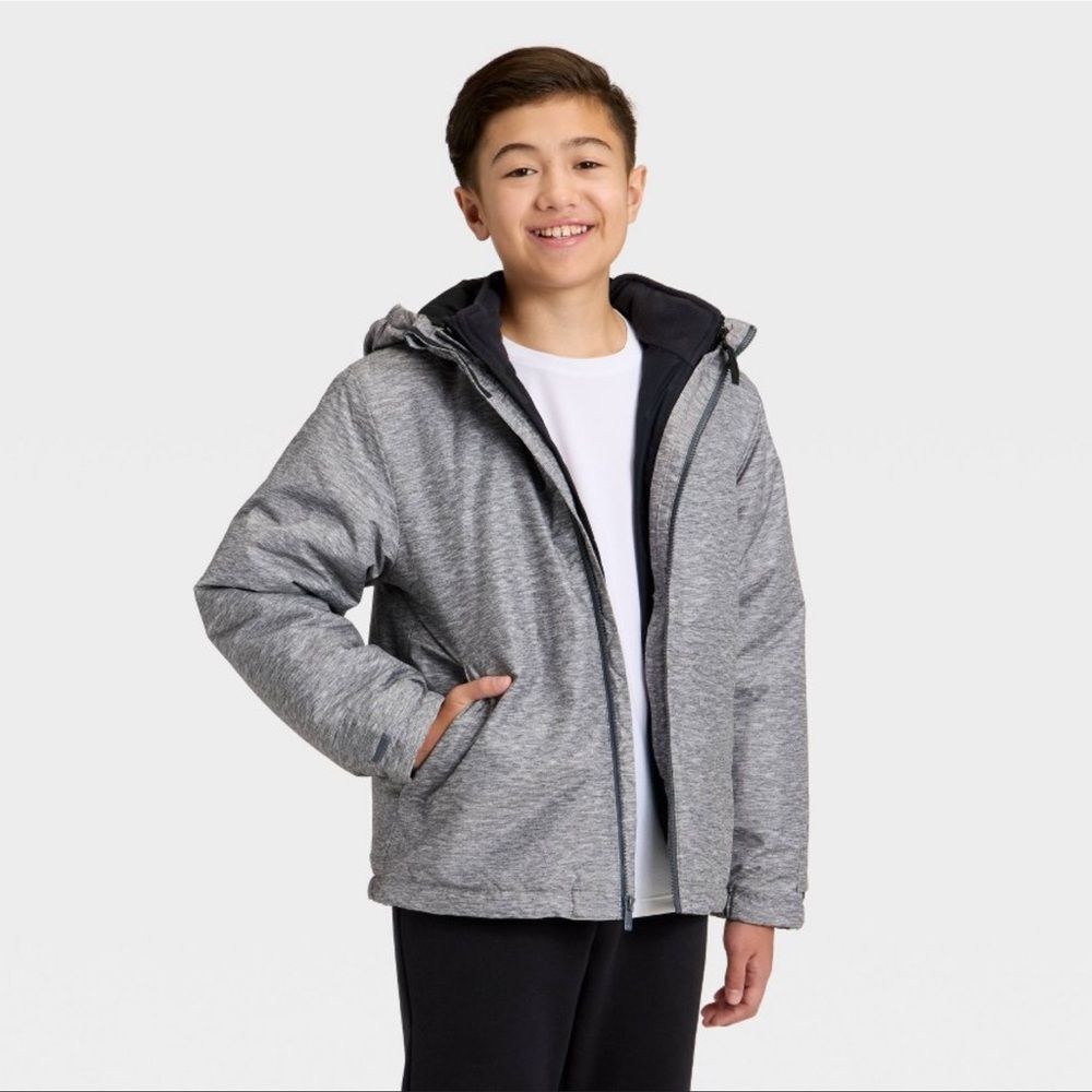 All In Motion Kids Snow Sport 3-in-1 Jacket - Gray Size Medium (8) NWT